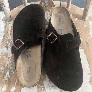 Birkenstock Mocha Suede Boston Clog Mens 11/44